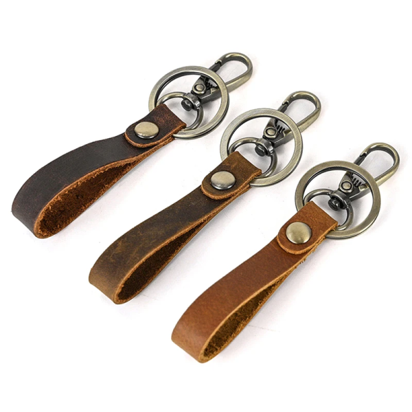 porte-clés en cuir véritable