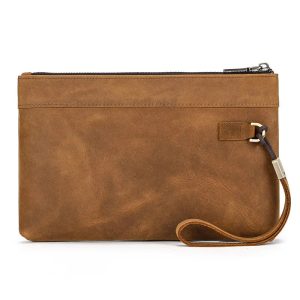 pochette en cuir pour homme