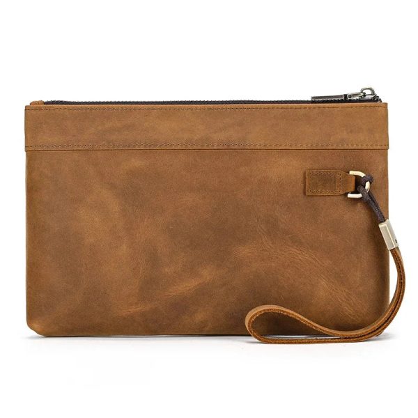 pochette en cuir pour homme
