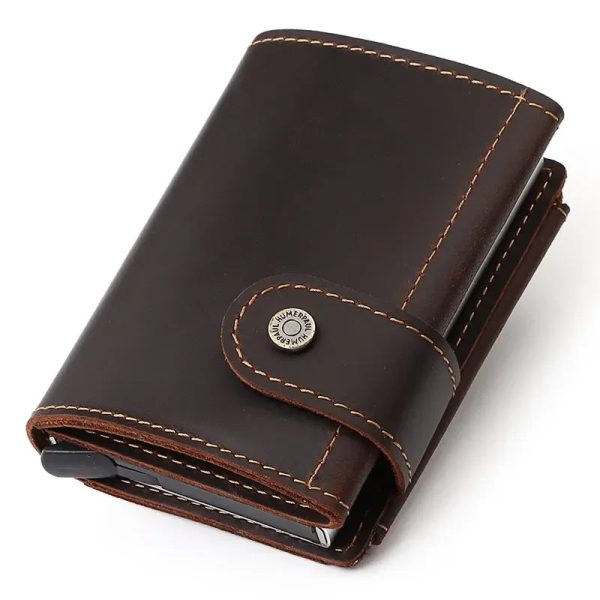 porte-cartes RFID en cuir