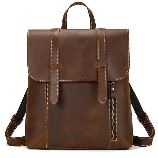 sac à dos cuir marron