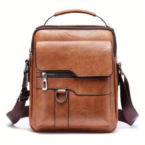 sacoche homme marron bandoulière