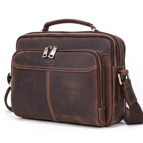 sacoche marron homme