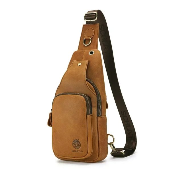 Sacoche Poitrine Cuir Homme Bandoulière