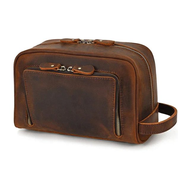 trousse de toilette cuir pour homme