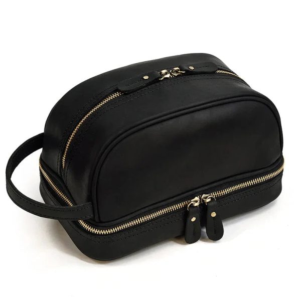 trousse de toilette homme en cuir